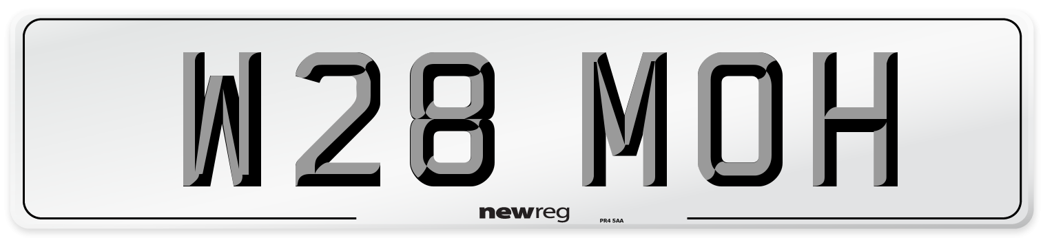 W28 MOH Number Plate from New Reg